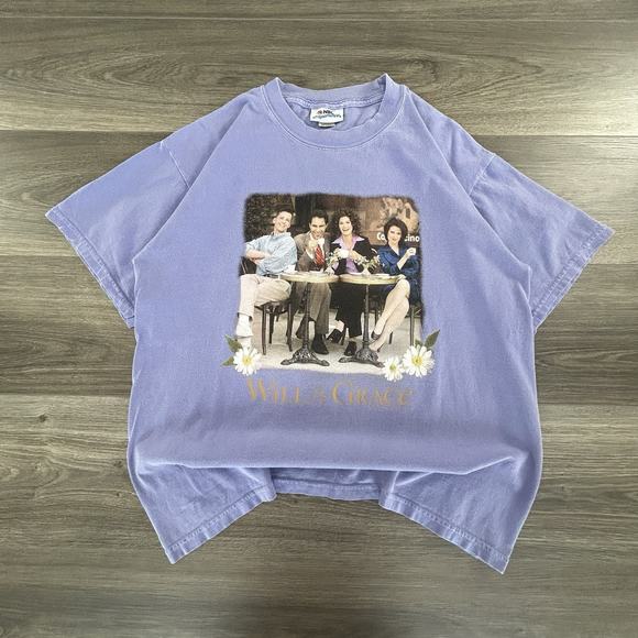 Vintage Will And Grace Shirt Adult Large Sitcom Made In USA 90s 1999 Show - Picture 1 of 7